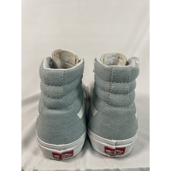 Vans Sk8-Hi Light Blue Denim Canvas High Top Sneakers Men’s Size 8.5 - Picture 4 of 8